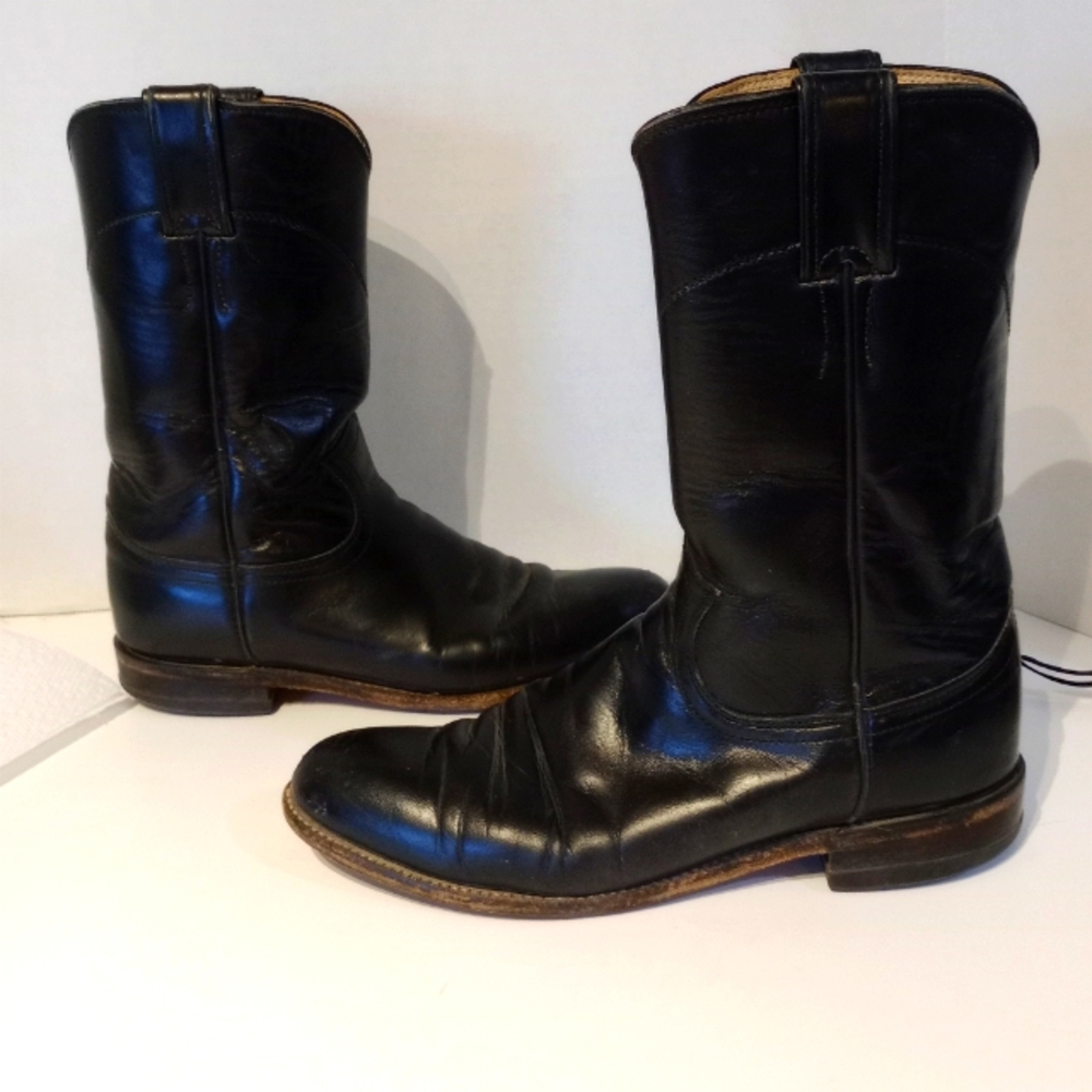 Justin‎ Men’s Black Roper Boots Style L3703  Size 7A